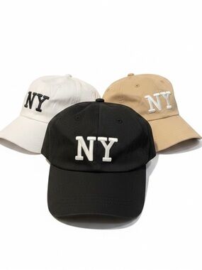You get 3 NY Embroidered Baseball Caps, white,beige and black. All 3 for $10